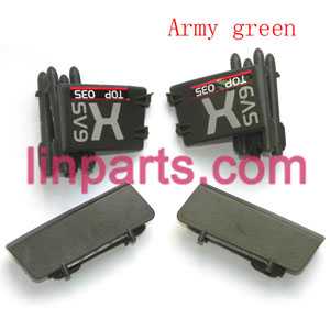 LinParts.com - Feixuan Fei Lun RC Helicopter FX060 FX060B Spare Parts: side missile launcher set（Army green）