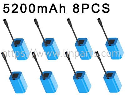 LinParts.com - Flytec V020 RC Boat Spare Parts: 2011-5.09 7.4V 5200mAh battery 8pcs