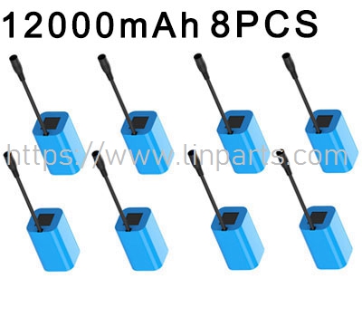 LinParts.com - Flytec V020 RC Boat Spare Parts: V020-10 7.4V 12000mAh battery 8pcs