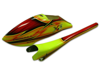 LinParts.com - GAUI X3 RC Helicopter Spare Parts: Carbon fiber cabin cover group (A9 yellow) 037124