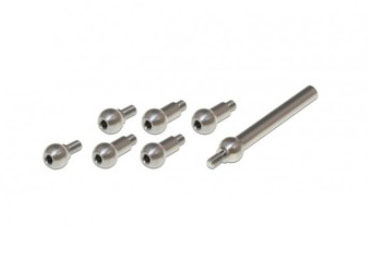 LinParts.com - GAUI X5 RC Helicopter Spare Parts: Stainless steel (4.8mm) ball head set (long neck 4pcs+short neck 2pcs+ball head with extension rod 1pcs 208783