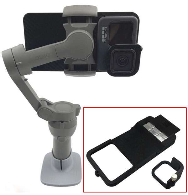 LinParts.com - Gopro HERO9 Black Camera spare parts: OSMO3/4 mobile phone PTZ OM4 to GoPro9 mounting bracket adapter