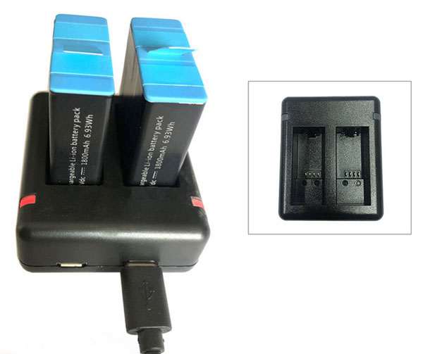 LinParts.com - Gopro HERO9 Black Camera spare parts: Dual charger+power cable