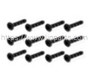 LinParts.com - HBX 16889 16889A RC Car Spare Parts: S058 Countersunk Screws KM2.5*8mm
