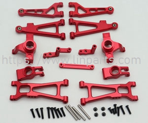 HBX 16889 16889A RC Car Spare Parts: 6-piece set in red