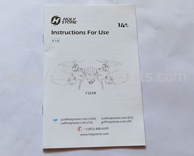 LinParts.com - Holy Stone F181W RC Drone Spare Parts: English instruction manual