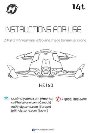 LinParts.com - Holy Stone HS160 RC Quadcopter Spare Parts: User Manual Electronic Edition Download [English / Japanese] - Click Image to Close