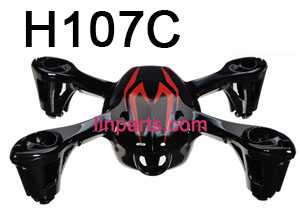 Hubsan X4 H107C H107C+ H107D H107D+ H107L Quadcopter Spare Parts: Upper cover body shell (Black-Red)(H107-a26)