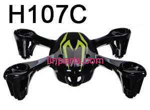 Hubsan X4 H107C H107C+ H107D H107D+ H107L Quadcopter Spare Parts: Upper cover body shell (Black-Green)(H107-a22)