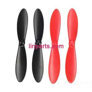 LinParts.com - Hubsan X4 H107C H107C+ H107D H107D+ H107L Quadcopter Spare Parts: Main blades (Black & Red)(H107-a35)