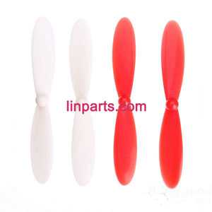LinParts.com - Hubsan X4 H107C H107C+ H107D H107D+ H107L Quadcopter Spare Parts: Main blades (Red & White) 