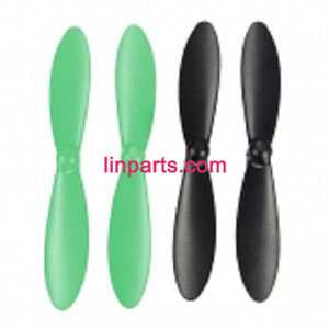 LinParts.com - Hubsan X4 H107C H107C+ H107D H107D+ H107L Quadcopter Spare Parts: Main blades (Black & Green)