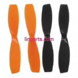 LinParts.com - Hubsan X4 H107C H107C+ H107D H107D+ H107L Quadcopter Spare Parts: Main blades (Black & Orange)