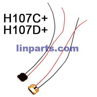 LinParts.com - Hubsan X4 H107C H107C+ H107D H107D+ H107L Quadcopter Spare Parts: LED light set (Red/Black line)[H107C+ H107D+]