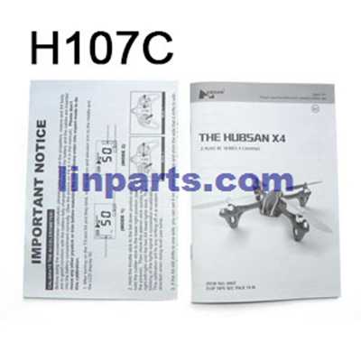 LinParts.com - Hubsan X4 H107C H107C+ H107D H107D+ H107L Quadcopter Spare Parts: English manual book(H107C)