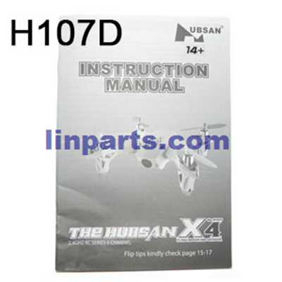 LinParts.com - Hubsan X4 H107C H107C+ H107D H107D+ H107L Quadcopter Spare Parts: English manual book(H107D) - Click Image to Close