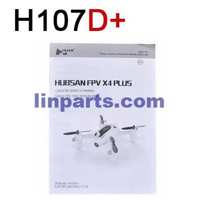 LinParts.com - Hubsan X4 H107C H107C+ H107D H107D+ H107L Quadcopter Spare Parts: English manual book(H107D+)