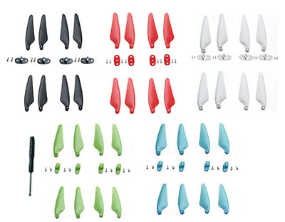 Hubsan H117S Zino RC Drone Spare Parts: Propeller 5set 5 colors [Black+White+Green+Red+blue]