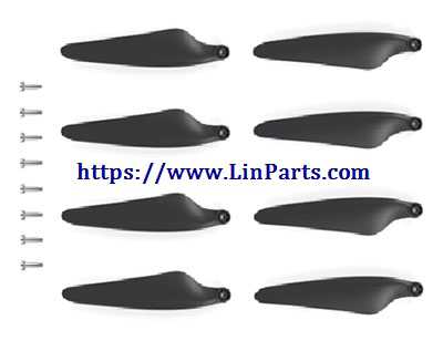 LinParts.com - Hubsan H117S Zino RC Drone Spare Parts: Foldable Propeller Props Blades Set (with screw)