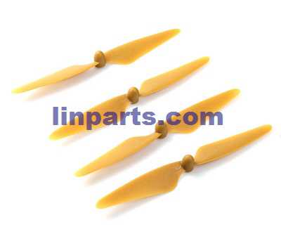 LinParts.com - Hubsan X4 FPV Brushless H501S RC Quadcopter Spare Parts: Main blades 4pcs [Yellow]