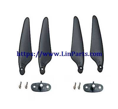 LinParts.com - Hubsan Zino2+ Zino 2 Plus RC Drone spare parts: Black 1 pair of propellers