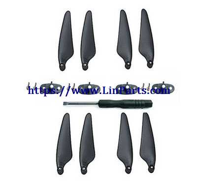 LinParts.com - Hubsan Zino2+ Zino 2 Plus RC Drone spare parts: Black 2 pairs of propellers