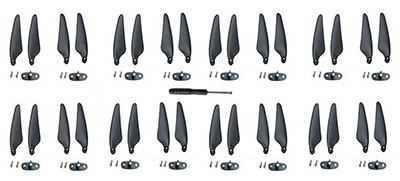 LinParts.com - Hubsan Zino2+ Zino 2 Plus RC Drone spare parts: Black 4set propellers