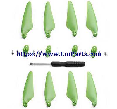 LinParts.com - Hubsan Zino2 Zino 2 RC Drone spare parts: Green 2 pair of propellers