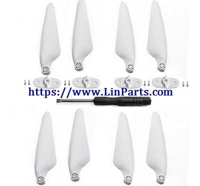 LinParts.com - Hubsan Zino2+ Zino 2 Plus RC Drone spare parts: White 2 pair of propellers
