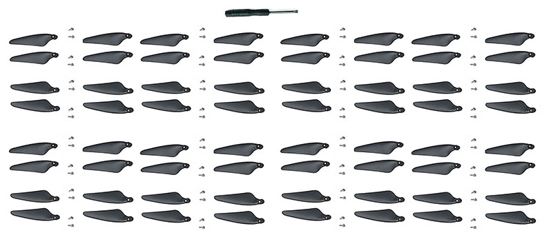 LinParts.com - Hubsan Zino Pro RC Drone spare parts: Propeller black 8set - Click Image to Close