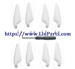 LinParts.com - Hubsan Zino Pro+ Pro Plus RC Drone spare parts: Propeller white - Click Image to Close