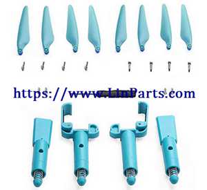 LinParts.com - Hubsan Zino Pro RC Drone spare parts: Propeller + heightening spring tripod Blue
