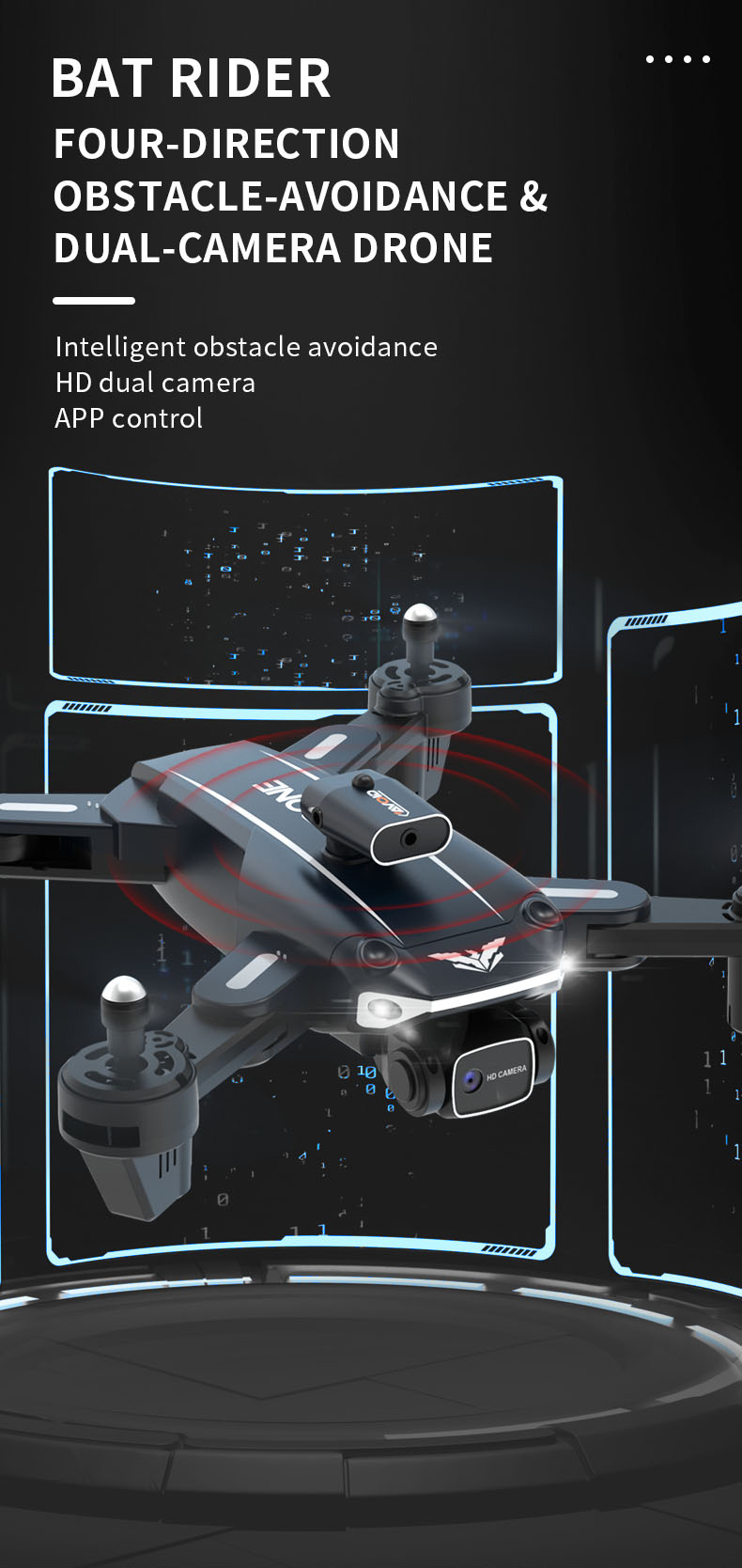 JJRC H109 Bat Rider Four-Direction Obstacle-Avoidance&Dual-Camera Drone