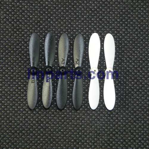 JJRC H20W RC Hexacopter Spare Parts: Main blades propellers [white+black](6 pcs)