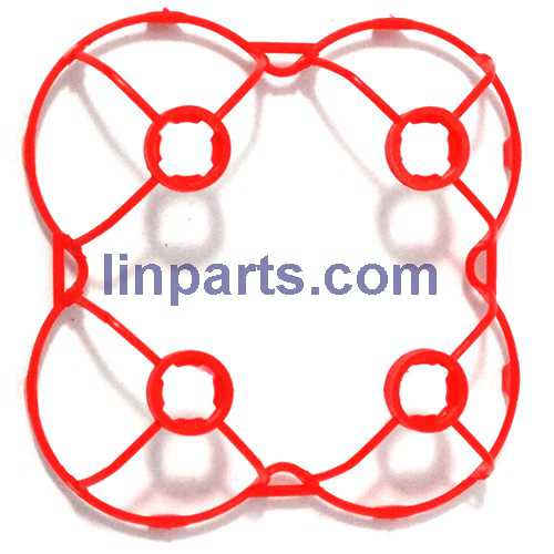 JJRC-JJ810 Aircraft 4-CH 2.4GHz Mini Remote Control Quadcopter 6-Axis Gyro RTF RC Helicopter Spare Parts: Protection frame set(Red)