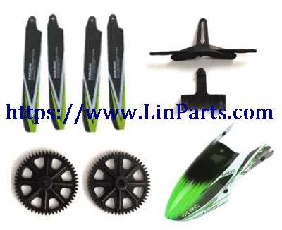 JJRC M03 RC Helicopter spare parts: Propeller blade group 2set+Servo pressure plate group+Head shell group+big gear set