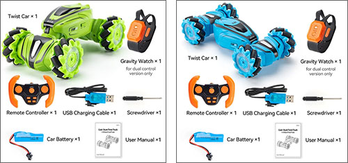 JJRC Q110 RC Stunt Twist Car 2.4G Remote Control Off-road Climbing Car Gesture Sensor Watch 4WD Drift RC Cars LED Light Kids Toy