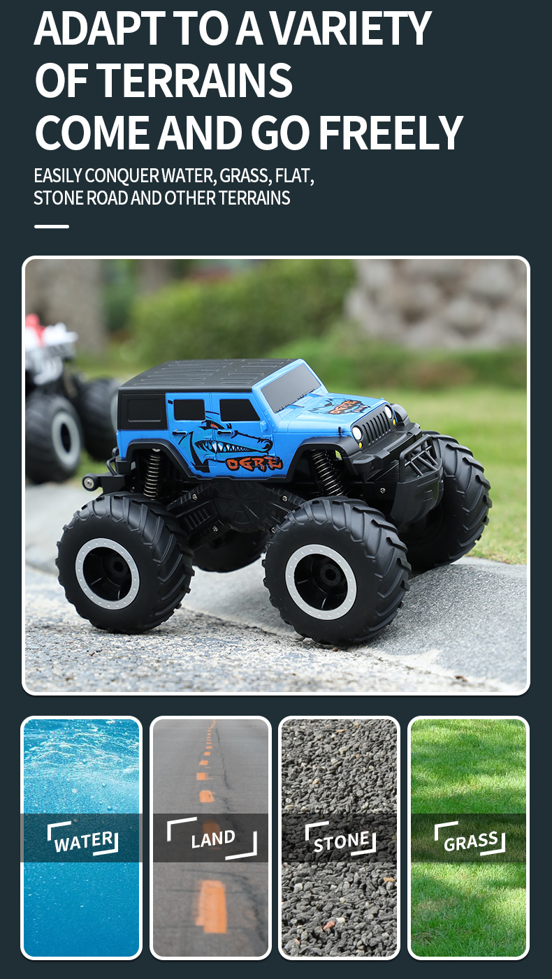 JJRC Q127 A B Large Wheel Amphibious Cross-country Remote Control Car