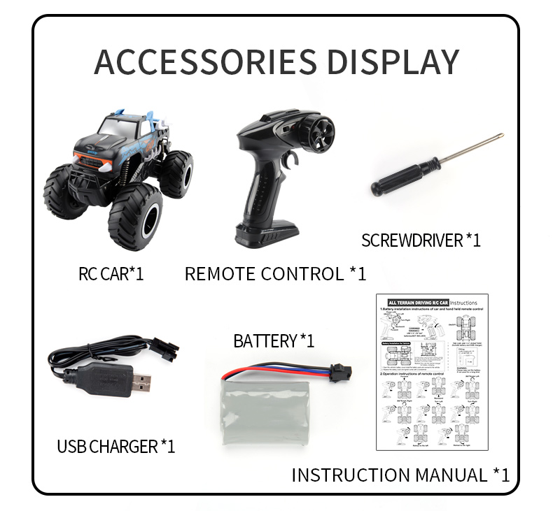 JJRC Q127 A B Large Wheel Amphibious Cross-country Remote Control Car