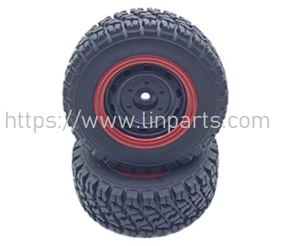 LinParts.com - JJRC Q130 RC Car Spare Parts: 82MM off-road tires (red circles)