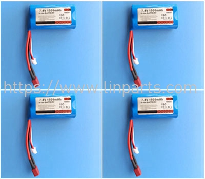 LinParts.com - JJRC Q117 RC Car Spare Parts: 7.4V 1500mAh battery 4pcs