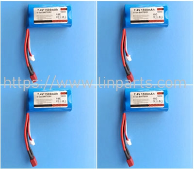 LinParts.com - JJRC Q130 RC Car Spare Parts: 7.4V 1500mAh battery 4pcs