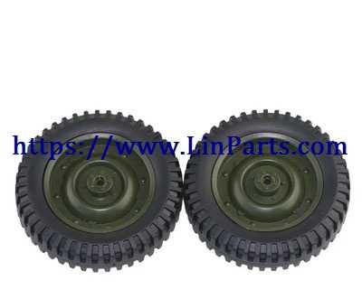 JJRC Q65 D844 RC Car Spare Parts: Tire assembly Green [C606-05]