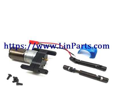 LinParts.com - JJRC Q65 D844 WPL B14 B24 B16 B36 RC Car Spare Parts: Upgrade Modification Full Metal Power Transmission 370 Titanium Magic Motor (Black)