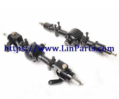 JJRC Q65 D844 RC Car Spare Parts: Upgrade all metal front and rear axles (black)