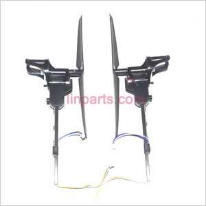 JXD 380 Spare Parts: Side axis set (Black blades A&B)[Forward + Reverse]