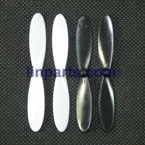 JXD-385 JD 385 RC Quadcopter Flying Saucer Aircraft 3D 6 Axis Gyro 4CH 2.4GHz UFO Spare Parts: propellers (Black-White)