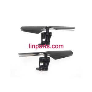 LinParts.com - JXD 389 Helicopter Spare Parts: Main motor + Motor base + Main gear + Main blade (Positive and negative)(Black) - Click Image to Close