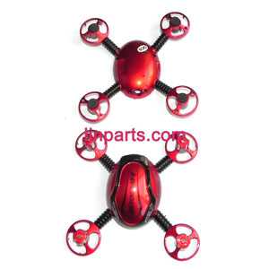 LinParts.com - JXD 392 Helicopter Spare Parts: Outer cover set (Red) - Click Image to Close