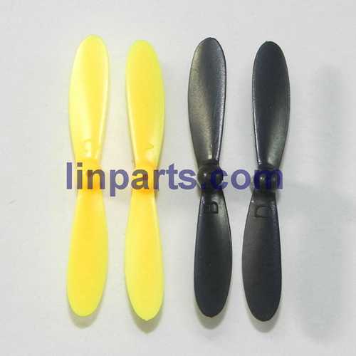 LinParts.com - JXD JD 395 Smallest RC Toy Mini Quadcopter Air bus 6-Axis Nano RC Quadcopter RTF Spare Parts: Main blades set(Yellow - Black)